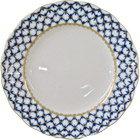 Cobalt Net Scalloped Plate - 7D