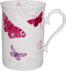 Butterfly Bone China Mug - Purple