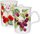 Cherries Bone China Mugs - Set of 2