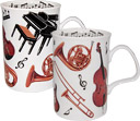 Music Concert Bone China Mugs - Set of 2