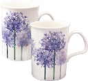 Alliums Set of 2 Fine Bone China Mugs