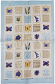 Cornflower & Butterfly, Linen Tea Towel