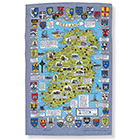 Historical Map of Ireland - Linen Tea Towel