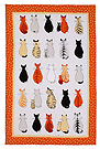 Cats in Waiting - Linen Tea Towel