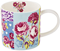 Vintage Patchwork Straight Sided Mug – New Bone China