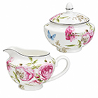 Beau Rose Fine Bone China Cream & Sugar Set