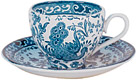 Burleigh - Cup & Saucer - Blue Asiatic birds