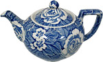 Burleigh - Small Teapot - Blue Victorian Chintz