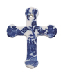 Blue Willow Cross Pendant - 2.5
