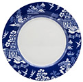 Inverted Blue Willow Bone China Dessert Plates - Set of 4