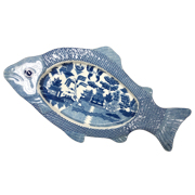 Blue Willow Fish Plate, 14L