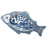 Blue Willow Fish Plate, 14