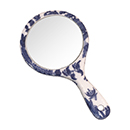 Blue Willow Hand Mirror, 3-3/8