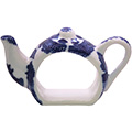 Blue Willow Teapot Shape Napkin Holder, 2.25