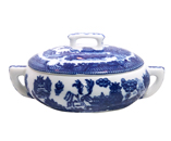 Mini Blue Willow Tureen with Cover, 5.5