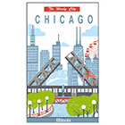 Chicago Skyline Cotton Tea Towel - 100% Cotton