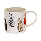 Cats in Waiting - Straight Sided China Mug