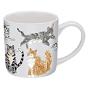Feline Friends Straight Sided Mug – New Bone China