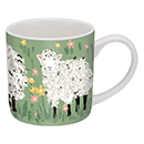 Woolly Sheep Bone China Mug - Straight Sided