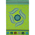 Cotton Tea Towel Elephant Parade Sarawak Motif