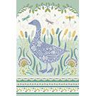 Cotton Tea Towel Woodland Goose