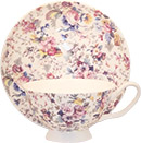 Chintz Cup & Saucer Set - Old Garden Variety White