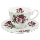 Summertime Rose Cup and Saucer Set