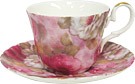 Cup and Saucer, Love Rose Chintz