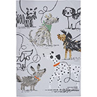 Dog Days Cotton Tea Towel – Grey Dog Print Kitchen Towel