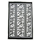 Oxford Floral Black and White, Tea Towel