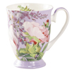 Blooming Peony Bone China Mug, Purple