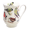 Garden Birds Curvy Footed Mug – Fine Bone China