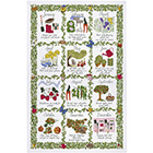 Gardeners Calendar Cotton Tea Towel – Green Gardening Guide Towel