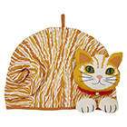 Ginger Cat Shaped Cotton Tea Cosy – Orange