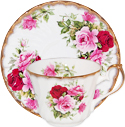 Summertime Rose Bone China Cup and Saucer