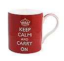 Keep Calm & Carry On Mug - Red
