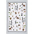 Linen Tea Towel - Hippety Hoppety Bunnies