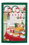 Turkey Feast Linen Tea Towel