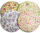 Royal Victorian Chintz 8 Plates, Assorted Prints