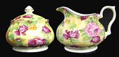 Royal Victorian Chintz, Covered Cream and Sugar Set - Sevilla Chintz