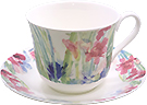 Sweet Meadow Bone China Breakfast Cup and Saucer Set