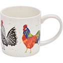 Colorful Rooster Bone China Mug