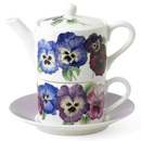 Pansy Tea for One Teapot Set