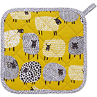 Dotty Sheep Yellow Pot Mat/Trivet
