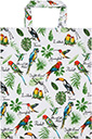Tropical Birds PVC Tote Bag, 12.4x15.4