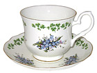 Shamrock & Forget-Me-Not - Bone China Tea Cup and Saucer Set