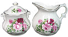 David Michael, Covered Cream and Sugar Set - Summertime Rose