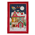 Santas Workshop Linen Tea Towel