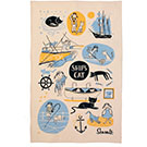 Ships Cat & First Mate Tea Towel