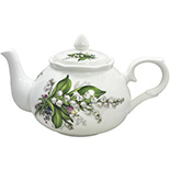 Adderley Lily of the Valley Fine Bone China Teapot – 44 oz (6-Cup)